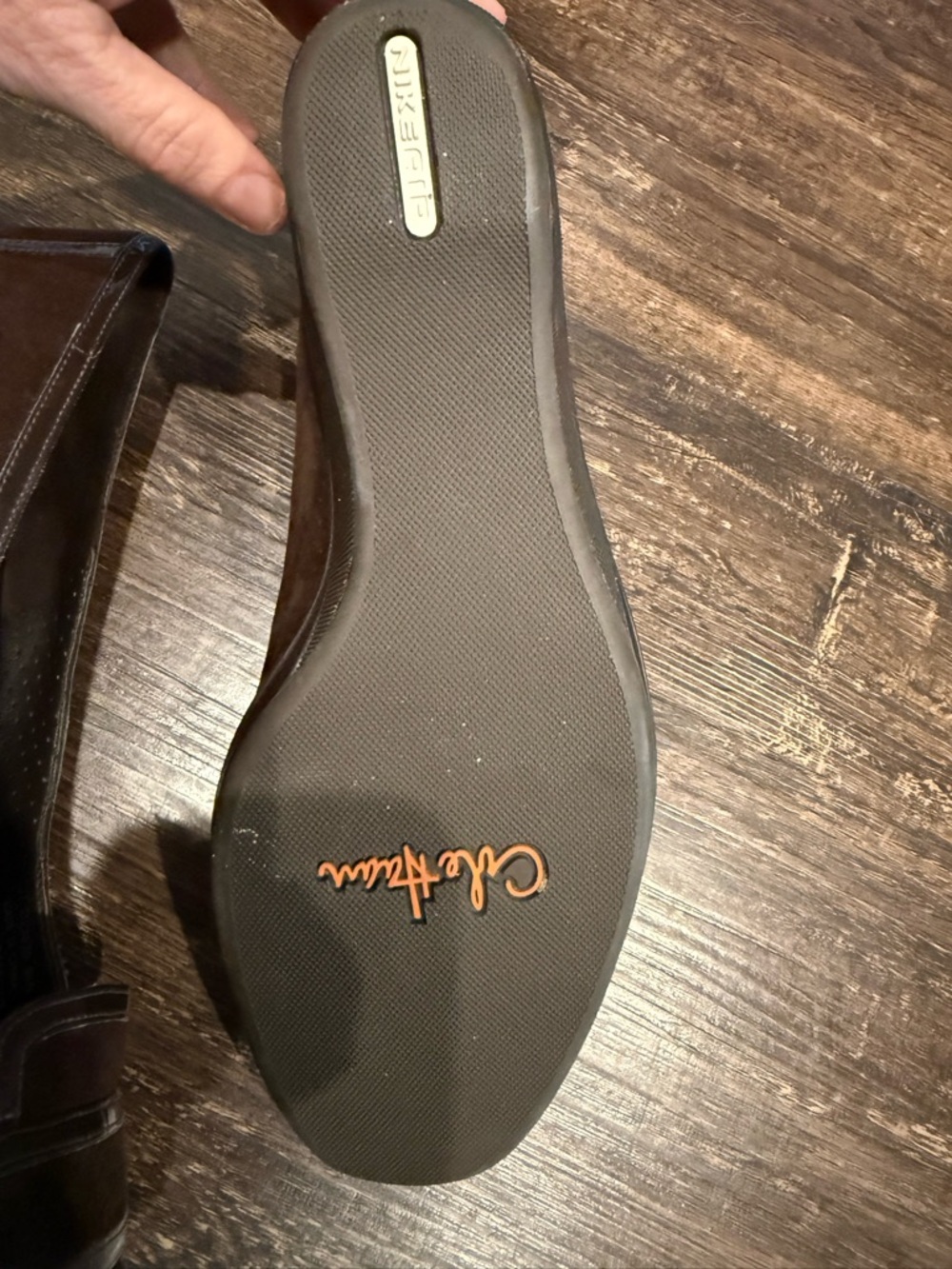 Cole Haan brown suede loafer wedge heels, featuring Nike Air technology, 9.5 - Picture 6 of 8